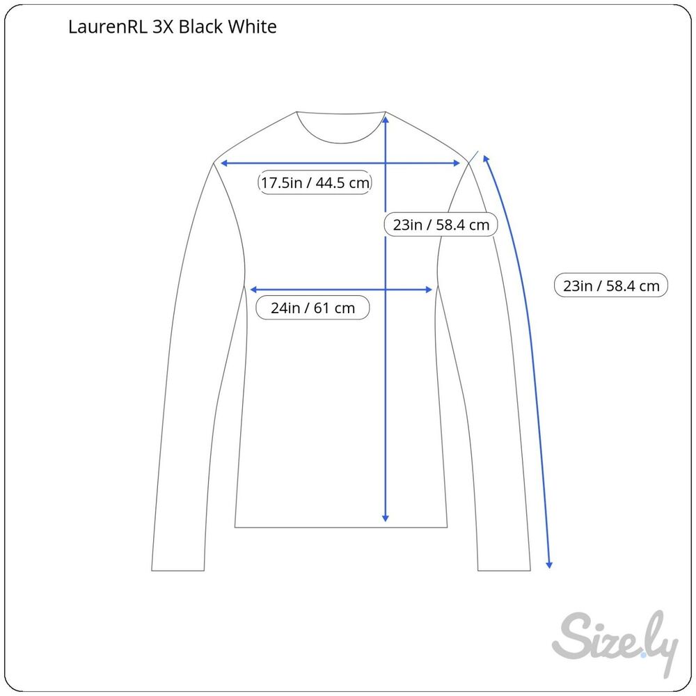 Lauren Ralph Lauren Womens 3X Black White Striped L/S Shirt Top Tee Epaulets - Picture 2 of 8